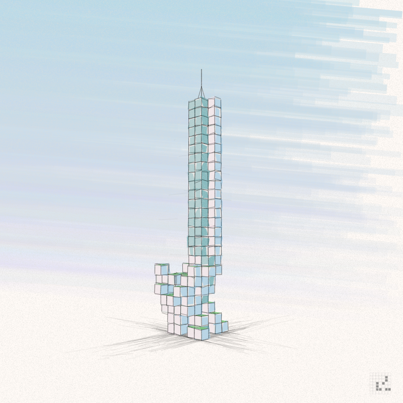 Cellular Skyscrapers #104 static NFT preview
