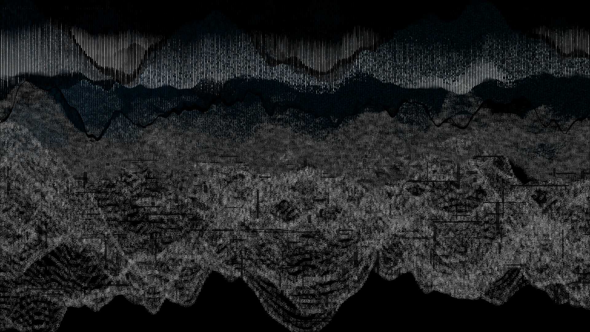 Pixel rain in a data landsacape #1 static token preview