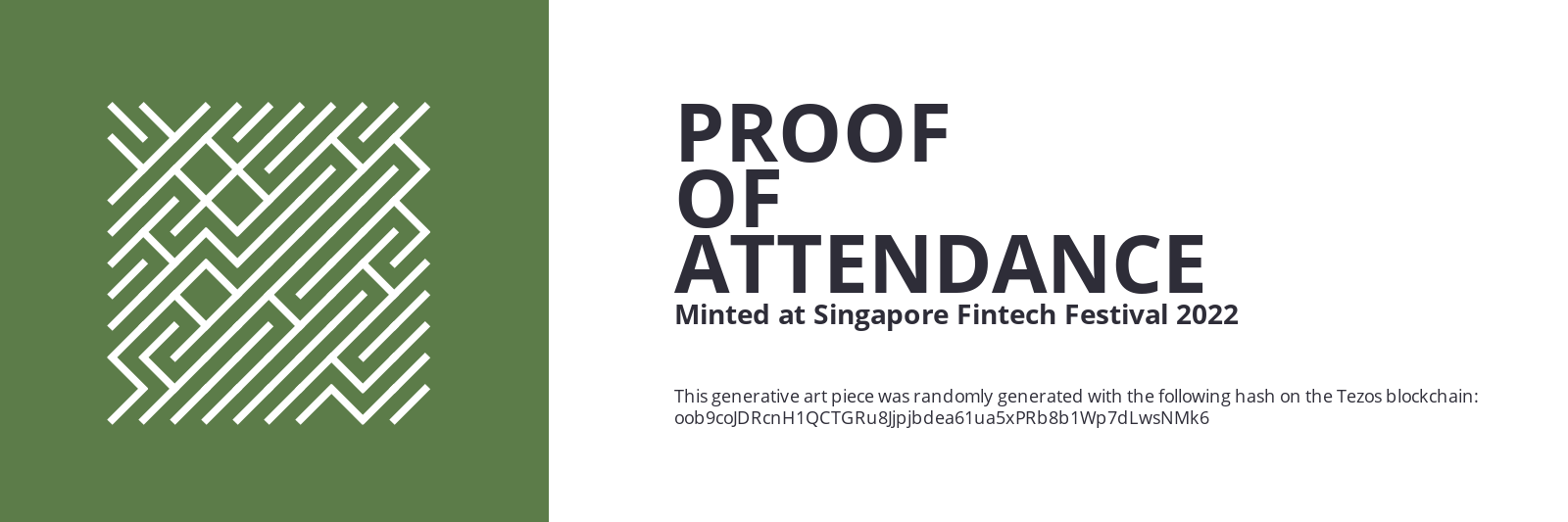 SFF2022 Proof of Attendance Token #2303 static token preview