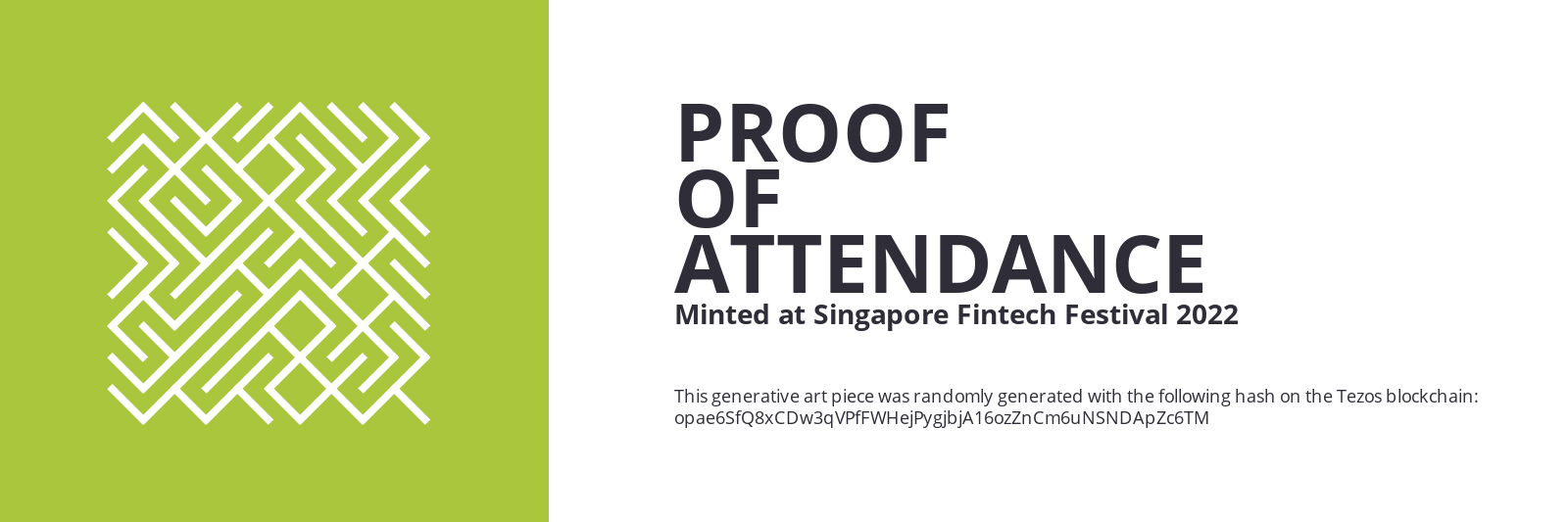 SFF2022 Proof of Attendance Token #258 static token preview