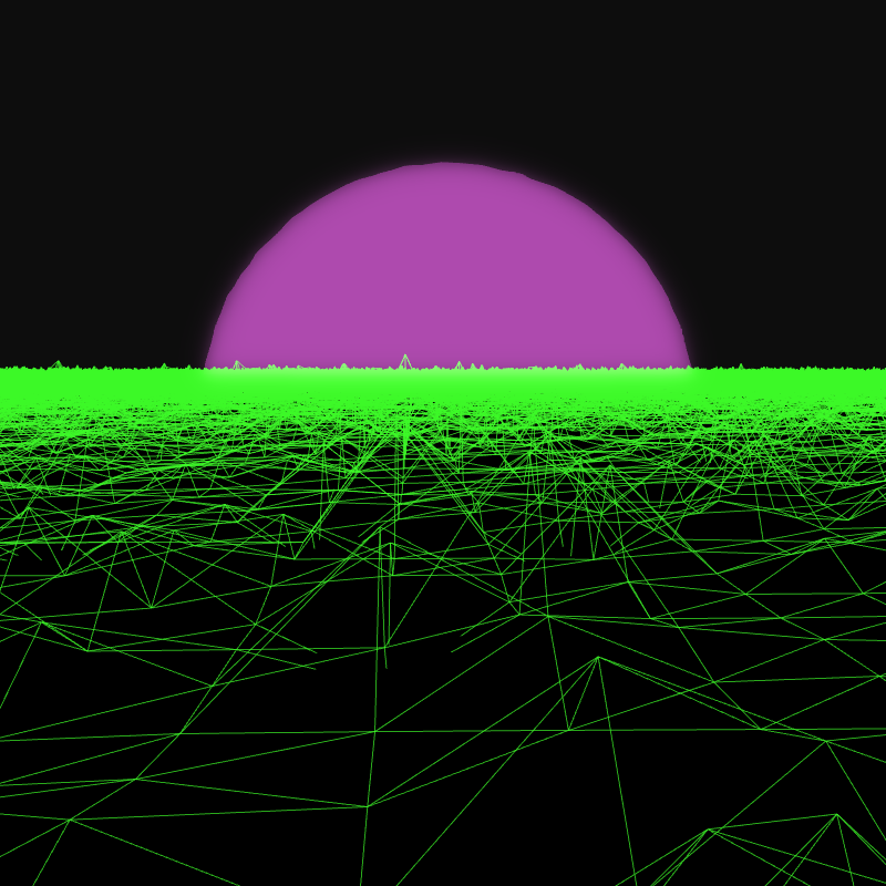 Generative Retrowave Field #55 static token preview
