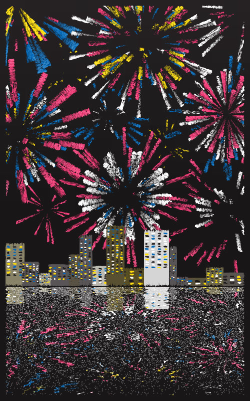 Fireworks #102 static NFT preview