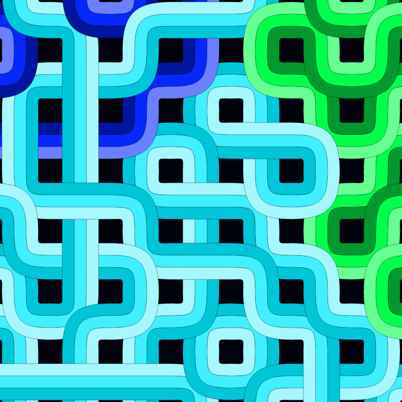 Bézier Truchet #195 static token preview