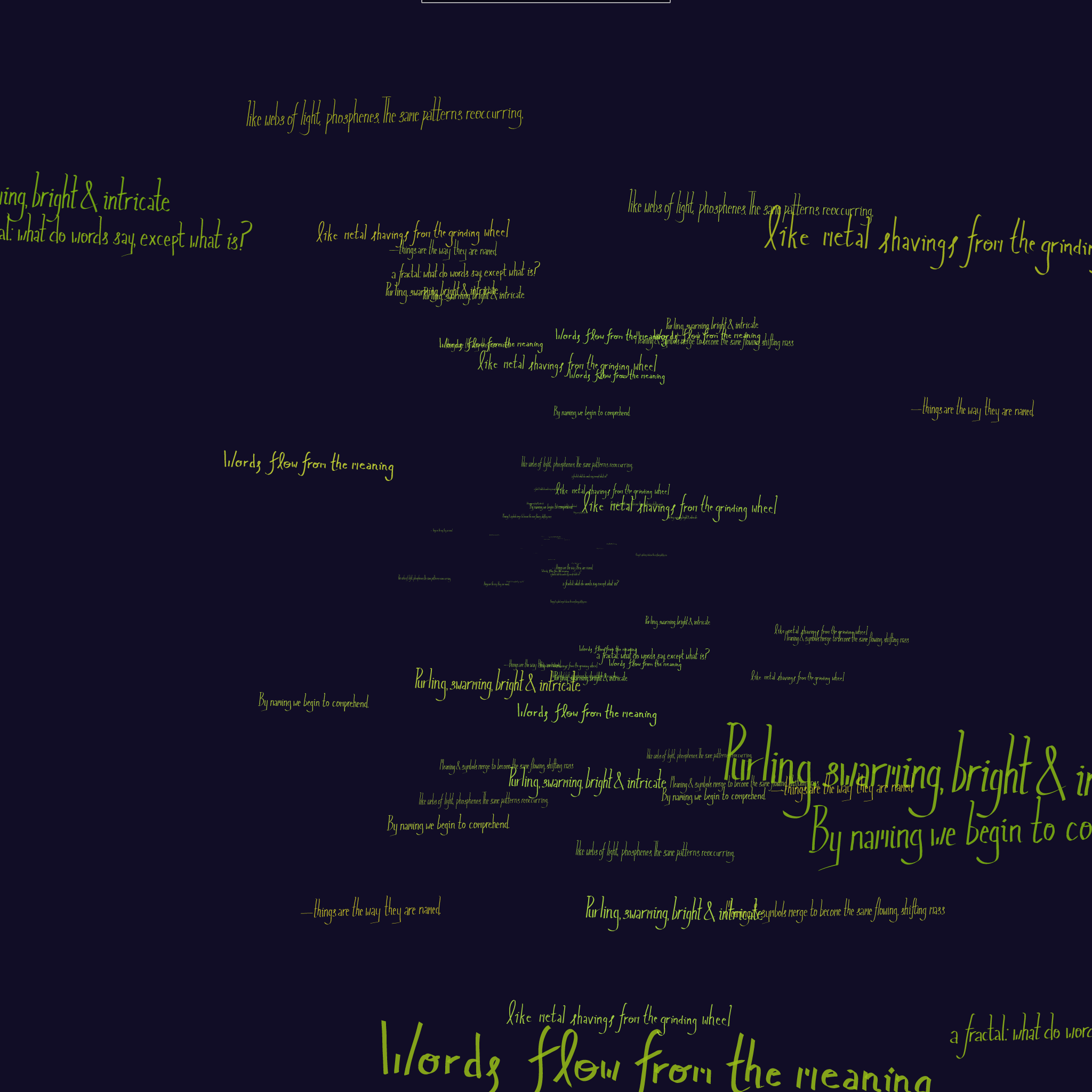 Wordflow #77 static NFT preview