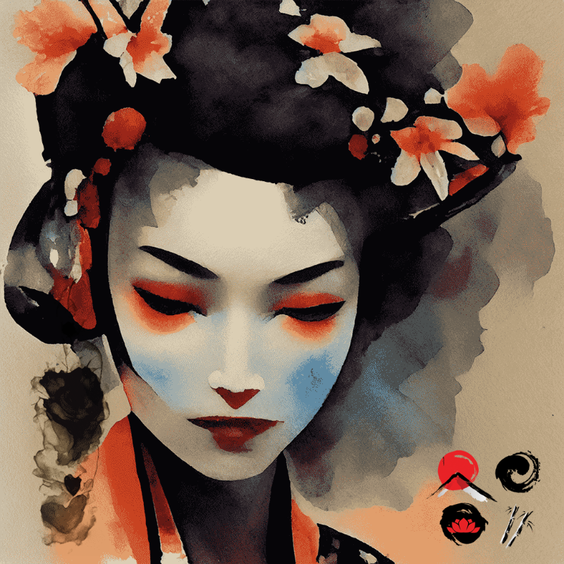 Black Rose and Geisha #5 static token preview