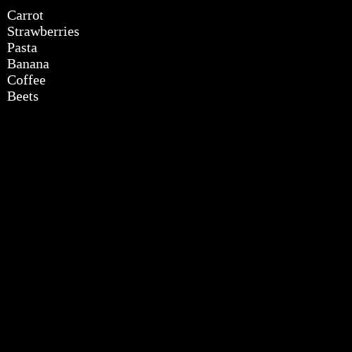 Grocery List #75 static token preview