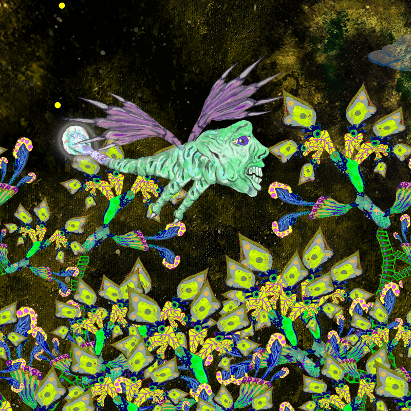 Fireflies and Flower Gardens #138 static token preview