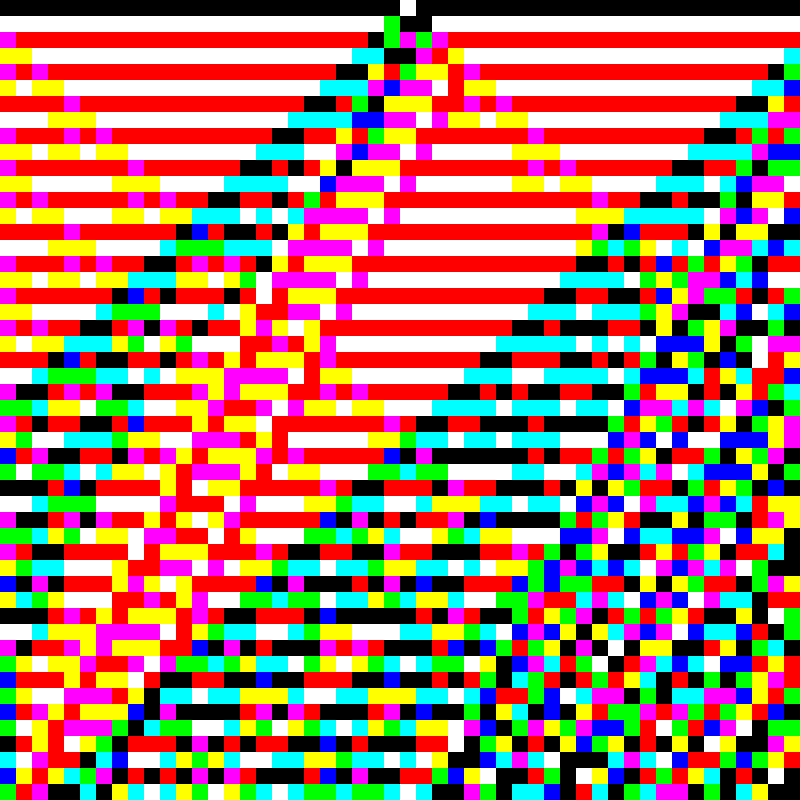 RGB Elementary Cellular Automaton #26 static token preview