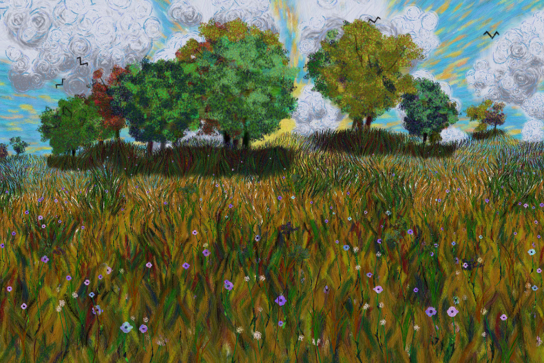 Flowers and Sky #130 static NFT preview