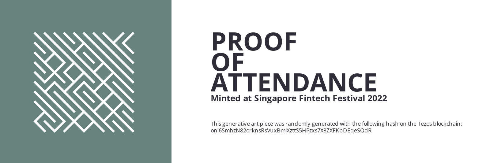 SFF2022 Proof of Attendance Token #878 static token preview