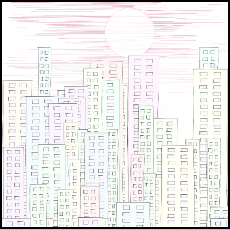 City sketch #4 static NFT preview