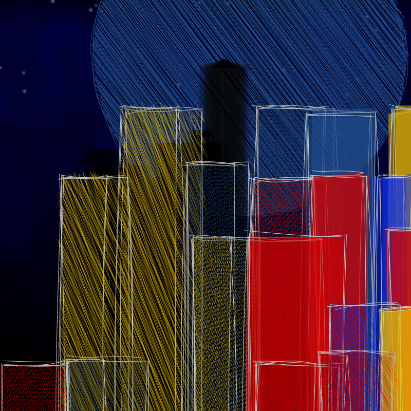 hastily-drawn cityscape sketch #48 static token preview
