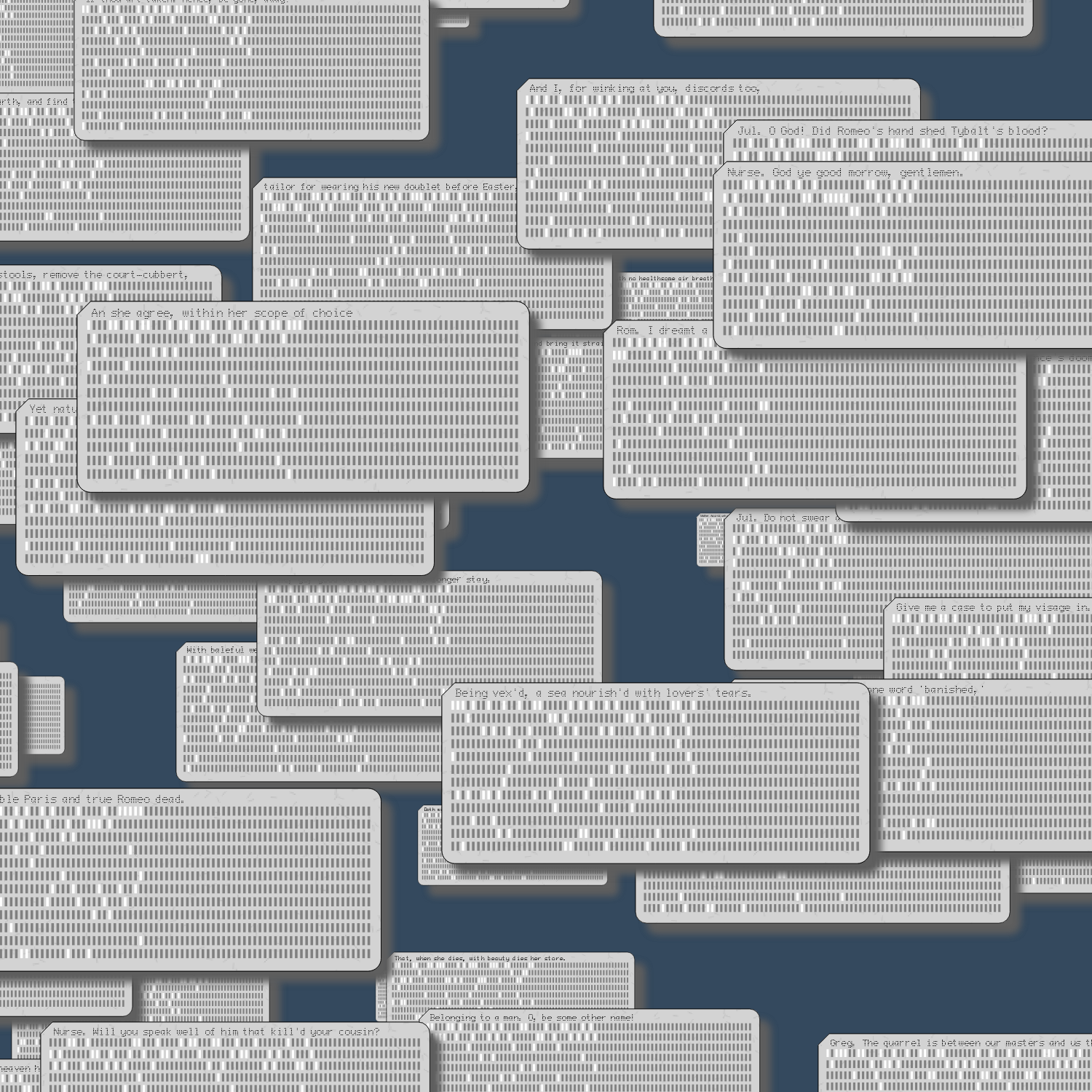 Romeo and Juliet on Punched Cards (Free) #132 static NFT preview