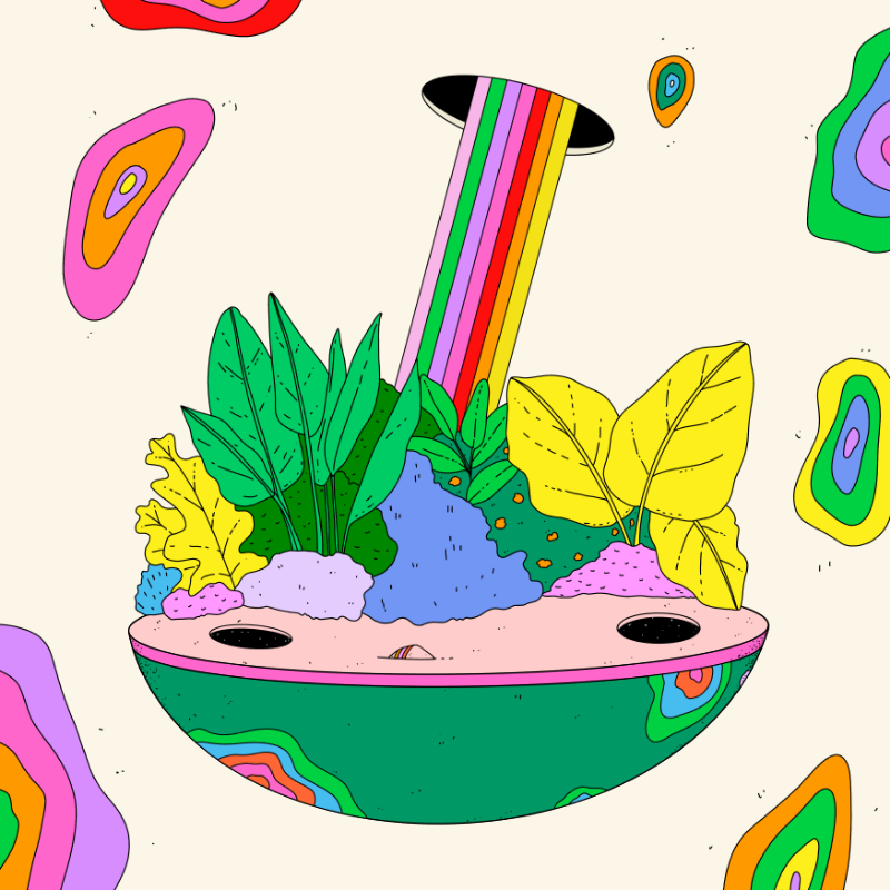 🌈🌴🪐 #125 static NFT preview