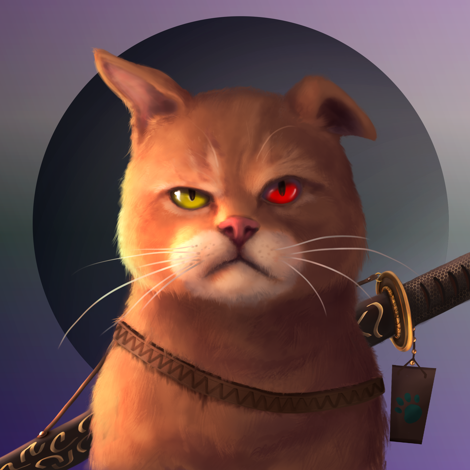 Gangsta Cat #28 static token preview