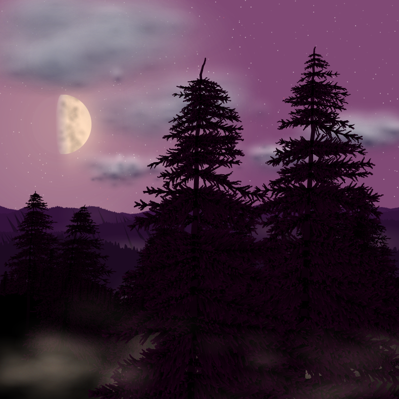 Moonlit Mountains #48 static token preview