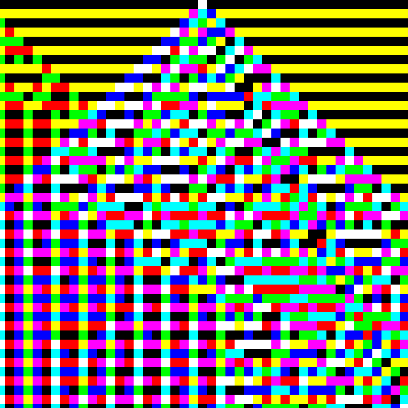 RGB Elementary Cellular Automaton #742 static token preview