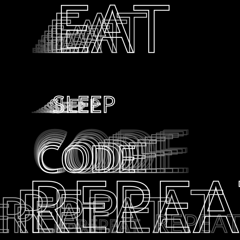 Eat Sleep Code Repeat #25 static token preview