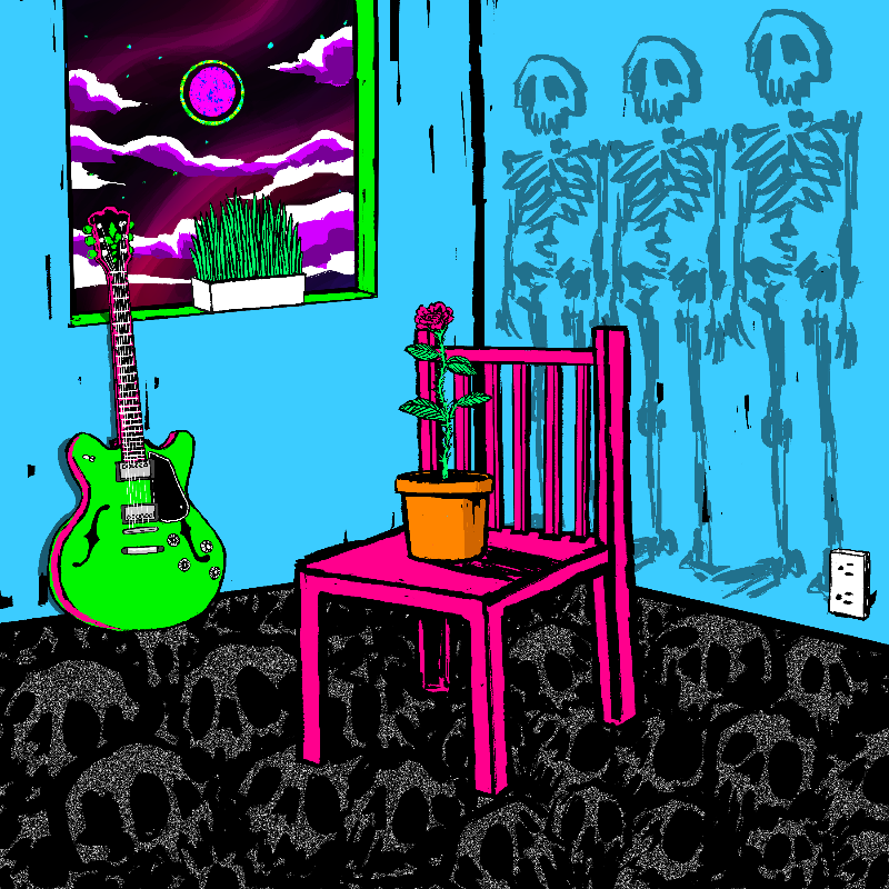 pink chair in the blue room #110 static token preview