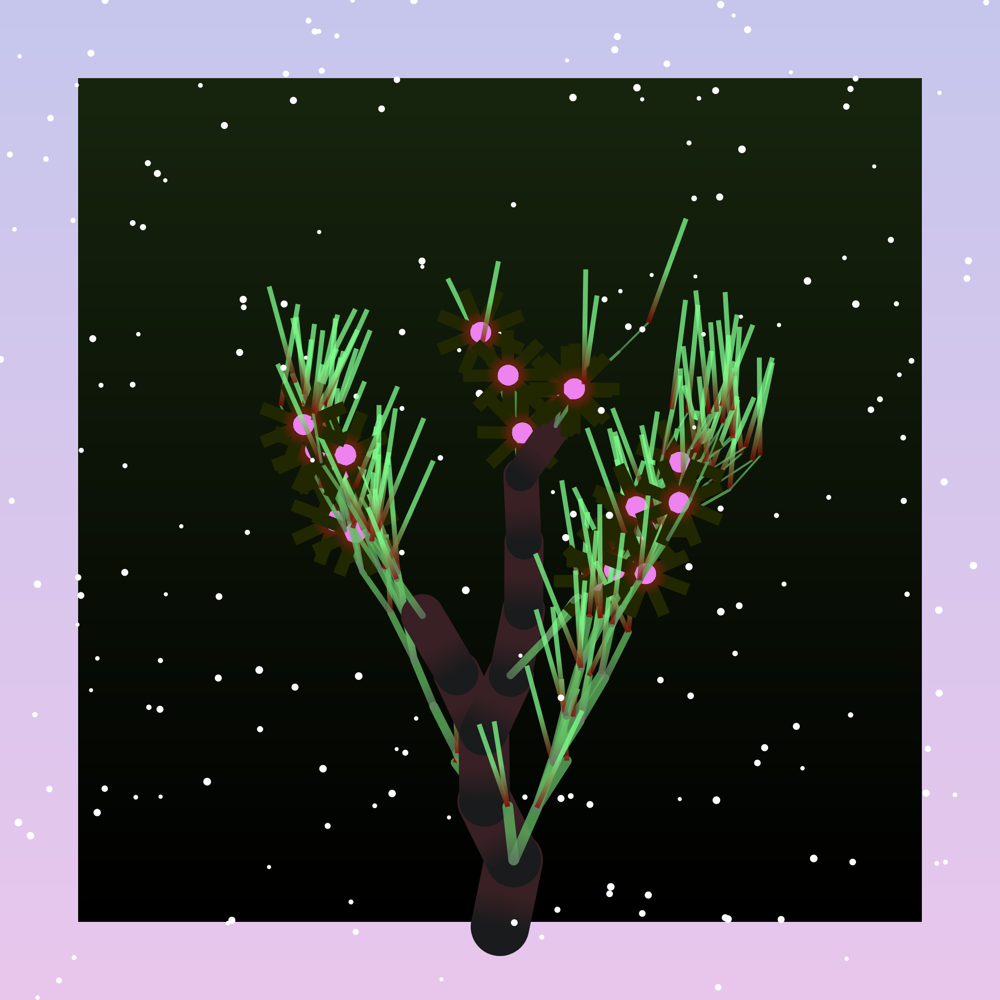 Some generative winter trees #61 static NFT preview