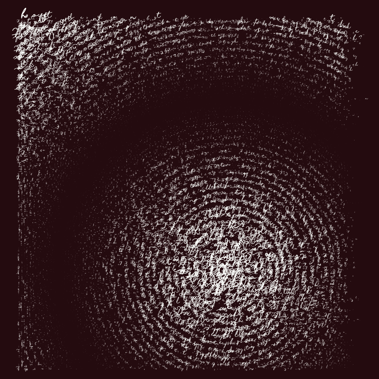 Asemic Writing 1o1 #91 static NFT preview