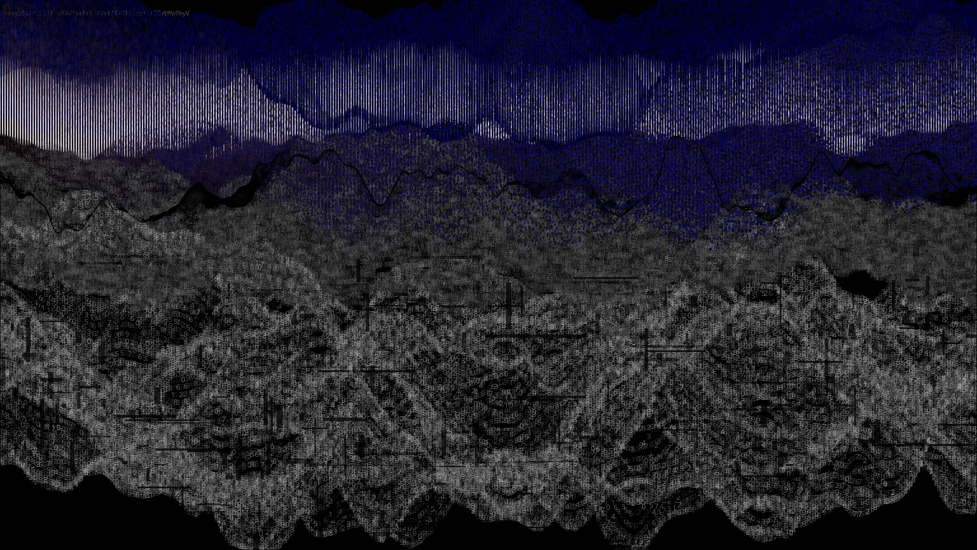 Pixel rain in a data landsacape #147 static NFT preview