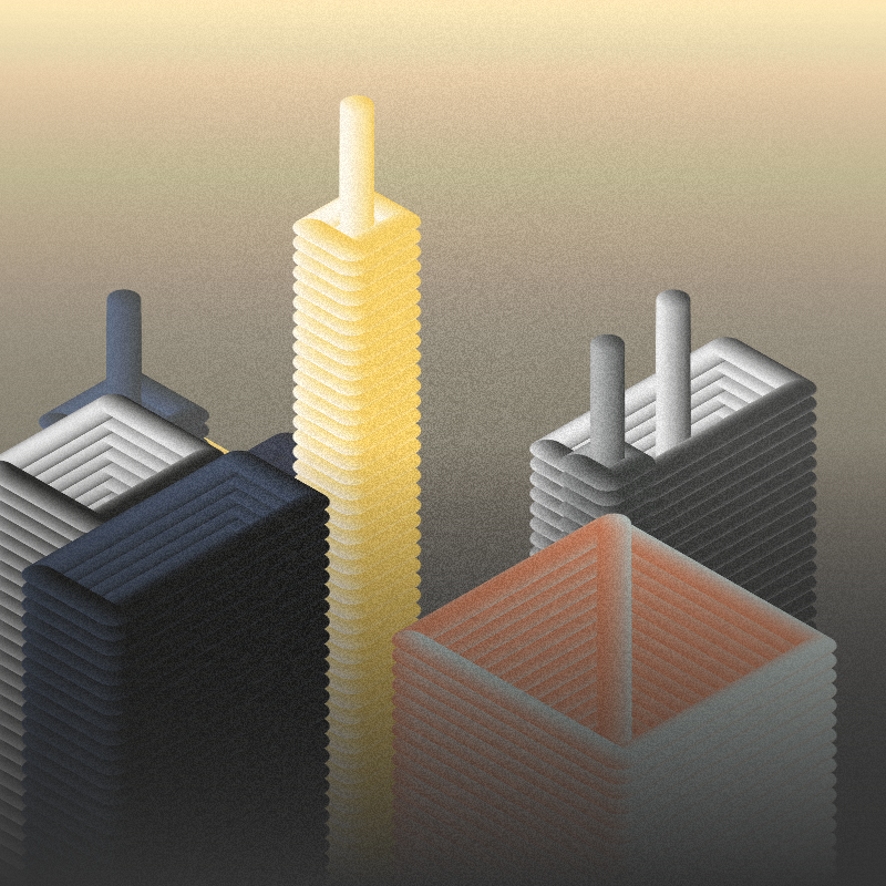 Radiator Towns #100 static NFT preview