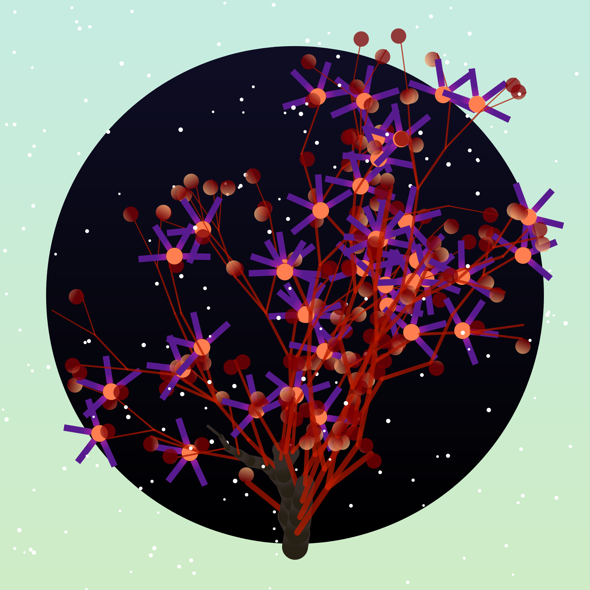 Some generative winter trees #22 static NFT preview