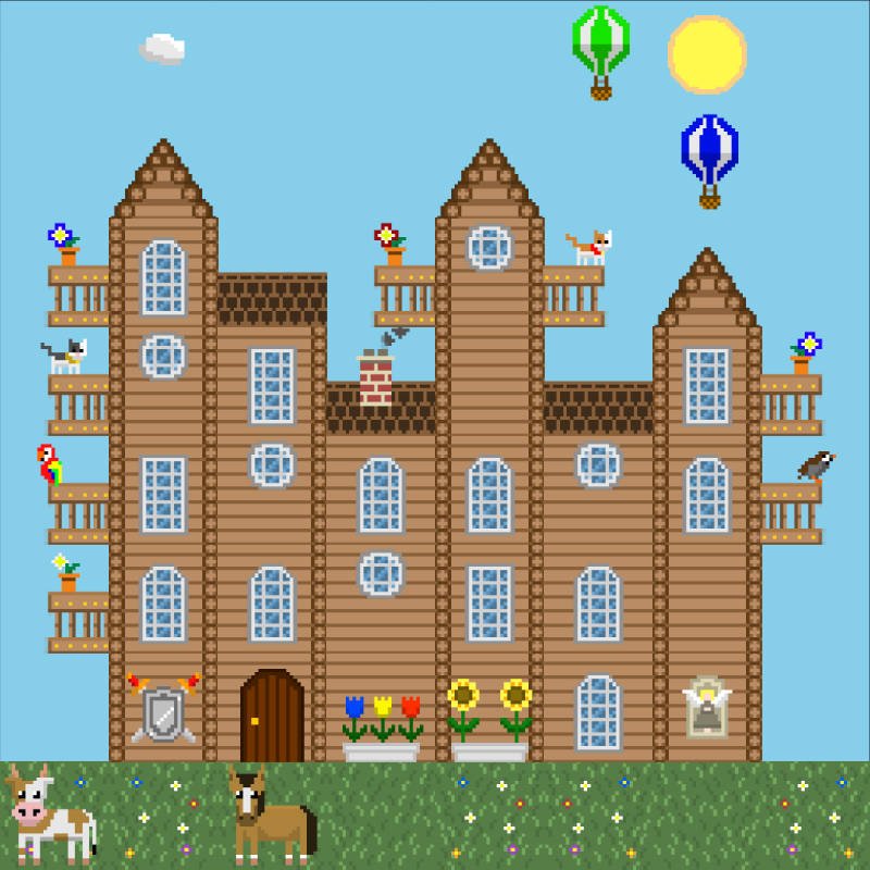 2D Mansion #671 static NFT preview
