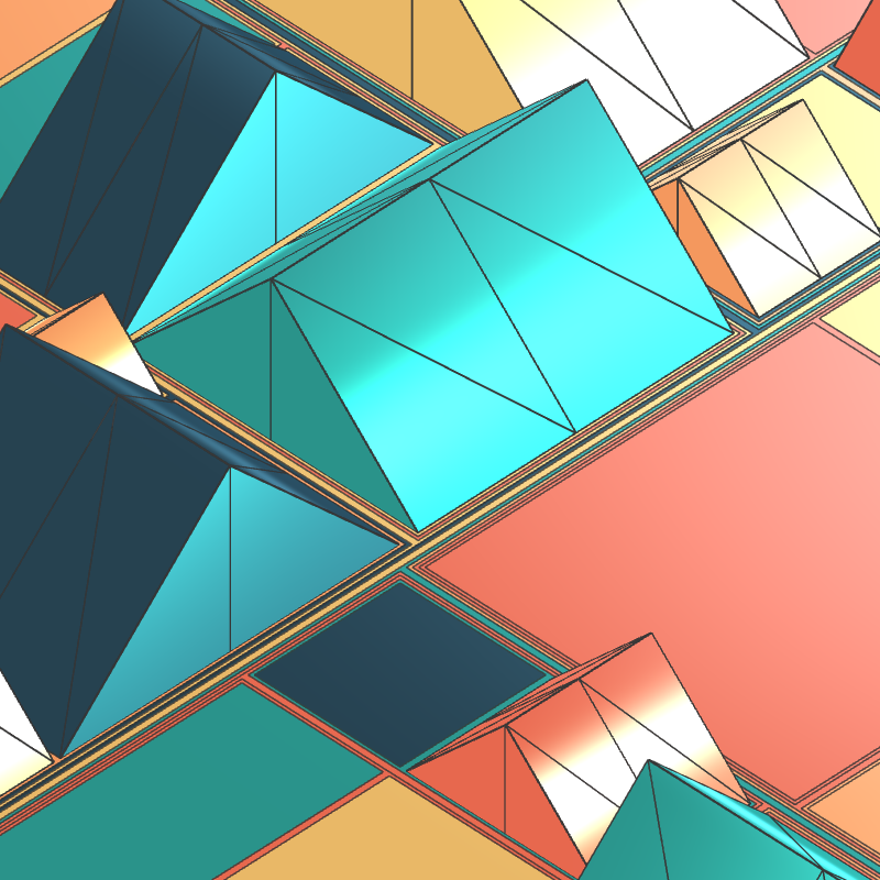 Geometric city #307 static NFT preview