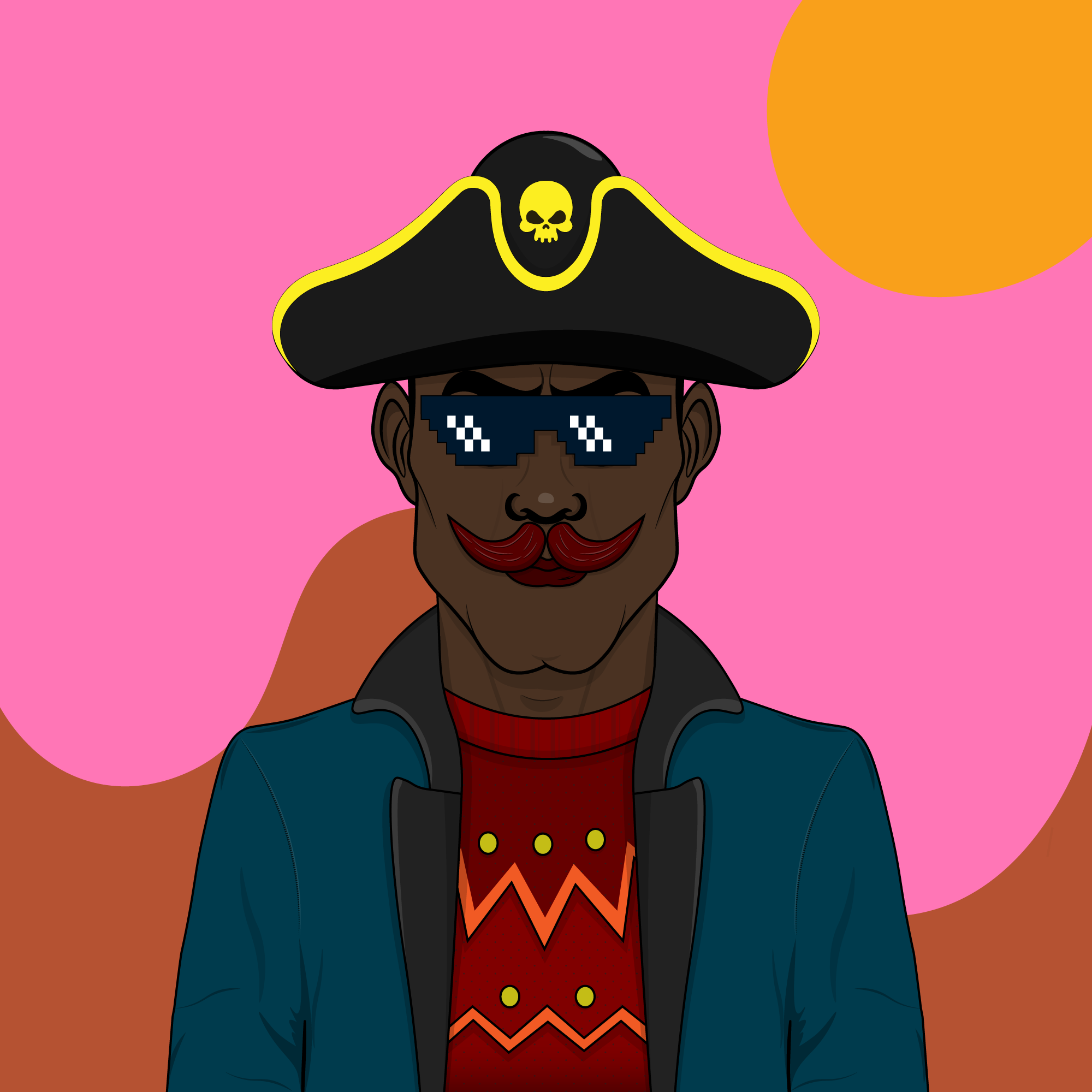 Mustachioed #179 static NFT preview