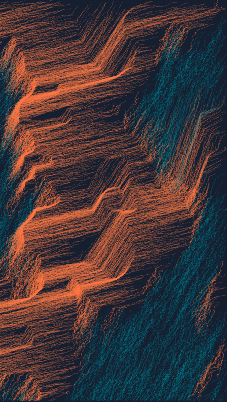 Algoscapes | Rock-face #357 static NFT preview