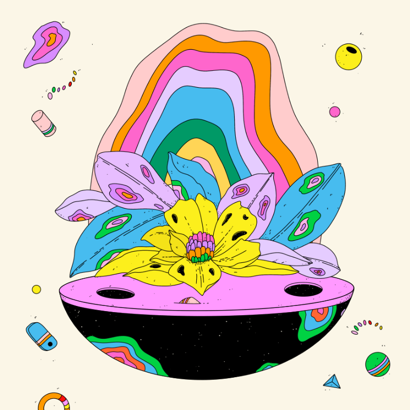 🌈🌴🪐 #185 static NFT preview