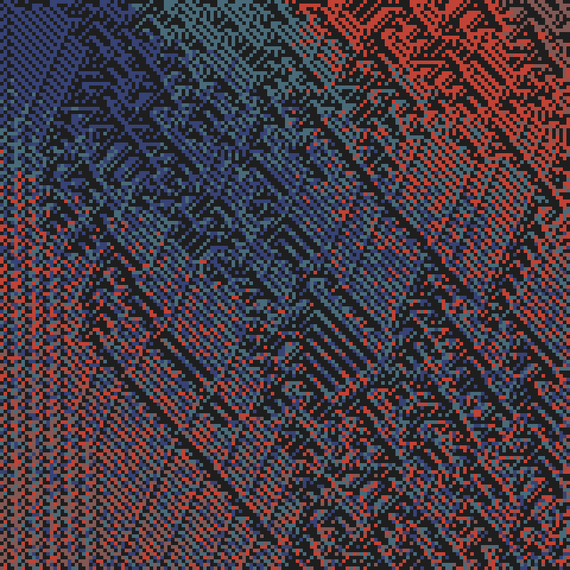 Colored Elementary Cellular Automaton #260 static token preview