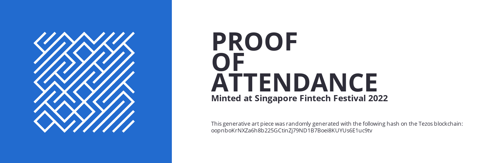 SFF2022 Proof of Attendance Token #2394 static token preview