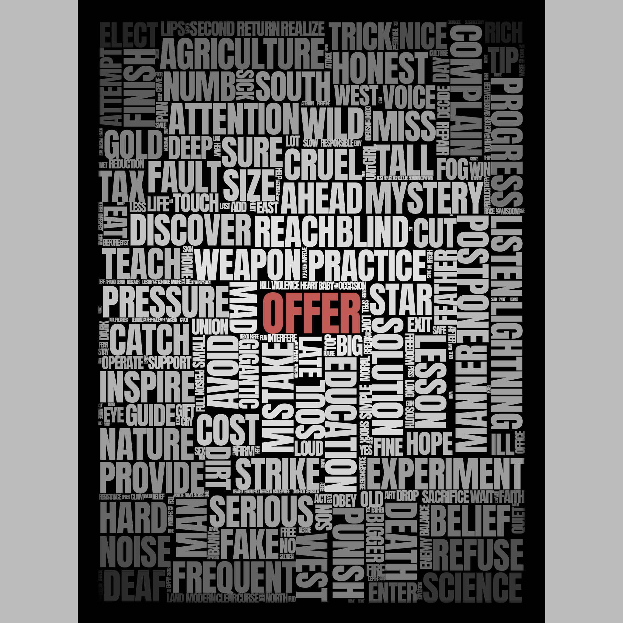ONE WORD (Ed.1) #38 static NFT preview