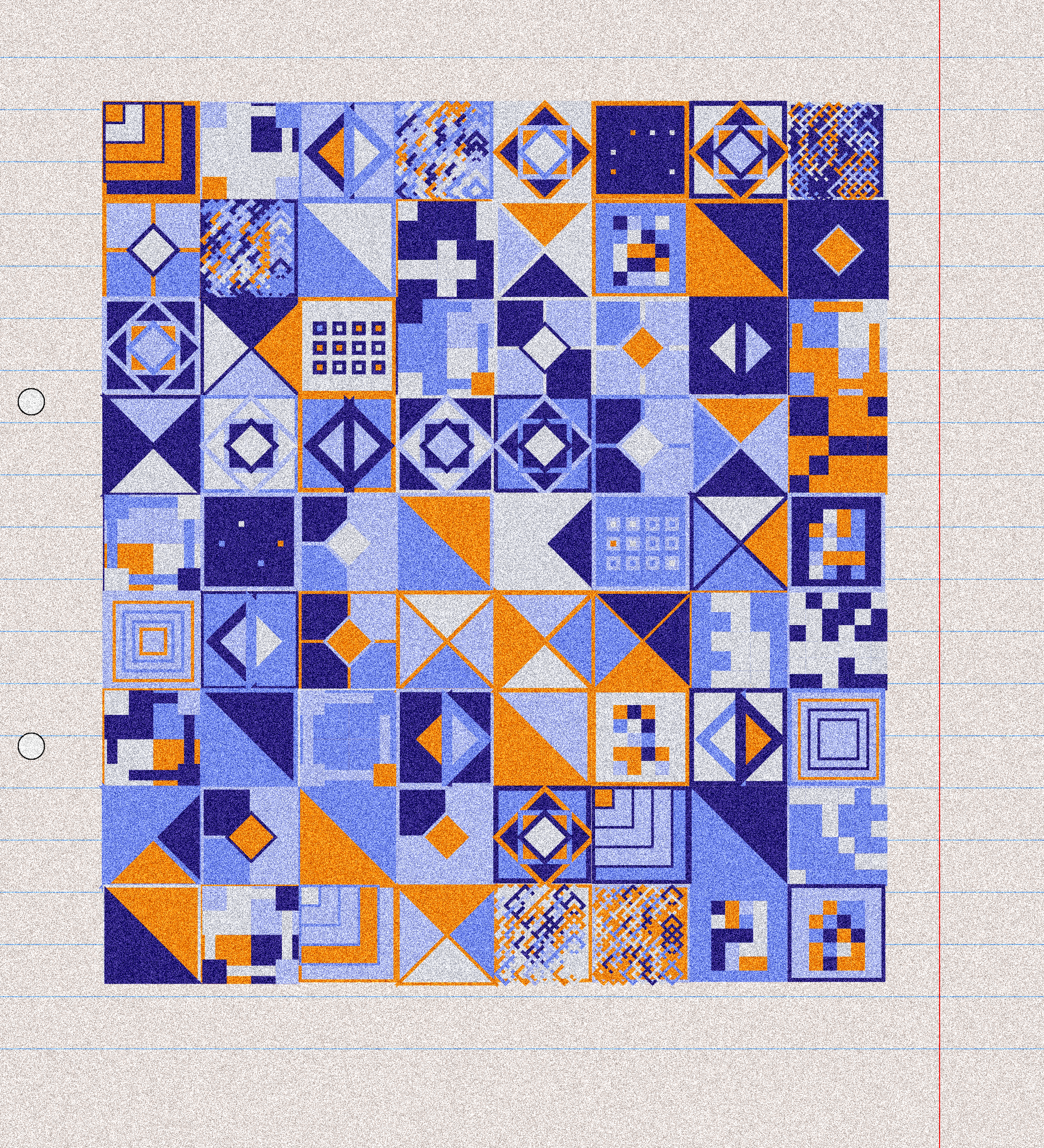 sketchbook page 8: annoying grid #41 static NFT preview