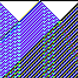 RGB Elementary Cellular Automaton #240 static NFT preview
