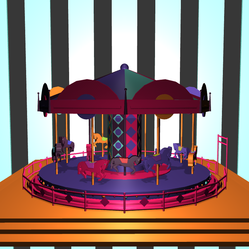 “Uncle Run” Fun Park: Carousel #2 static token preview