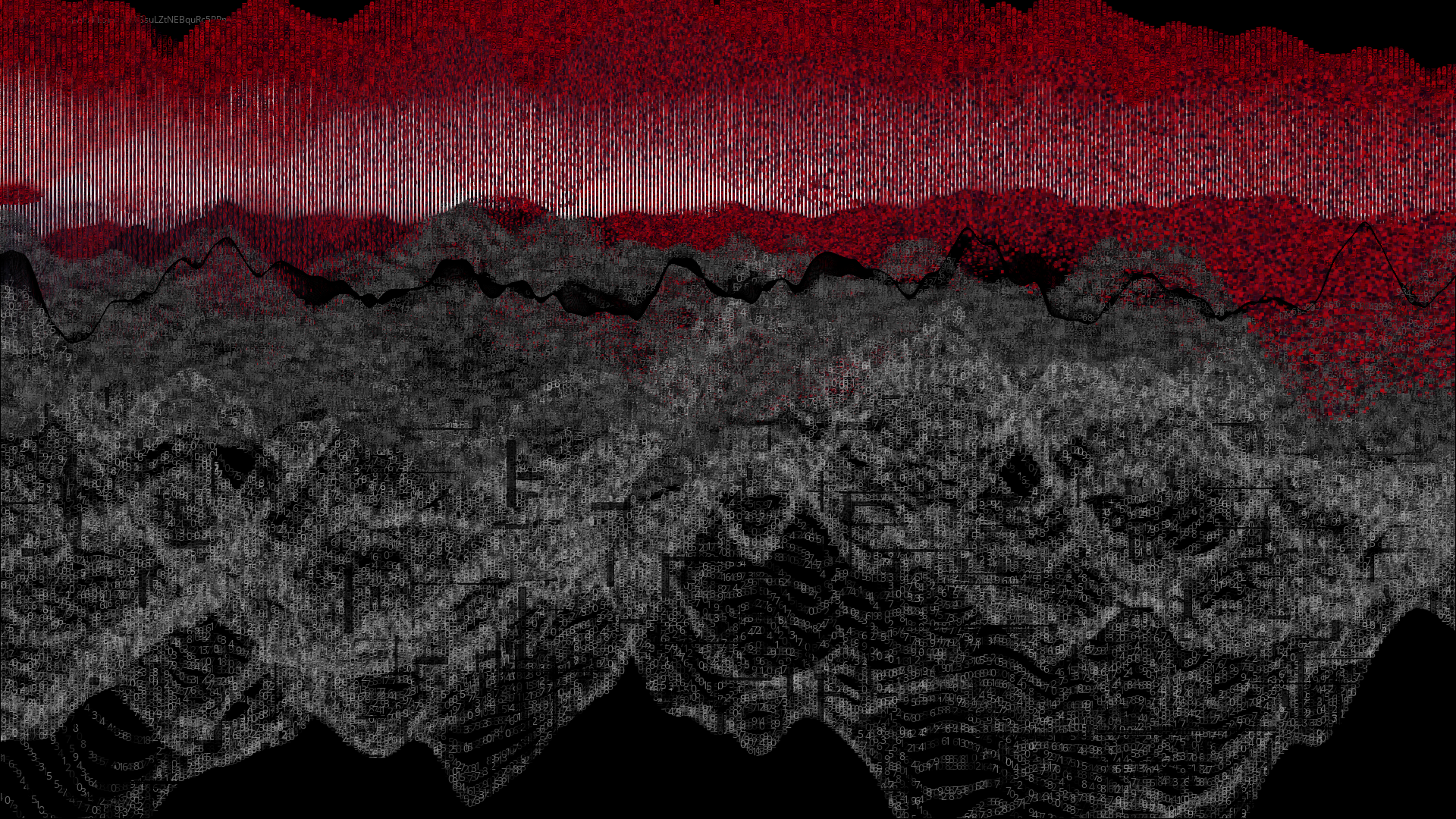Pixel rain in a data landsacape #2 static token preview