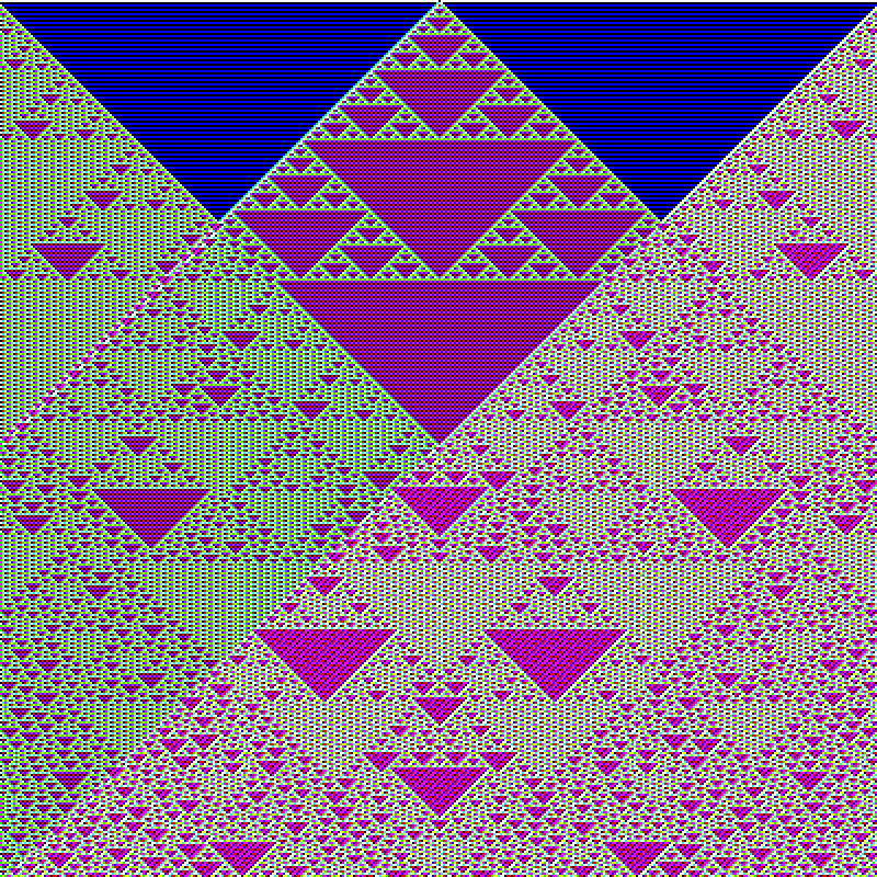 RGB Elementary Cellular Automaton #58 static token preview