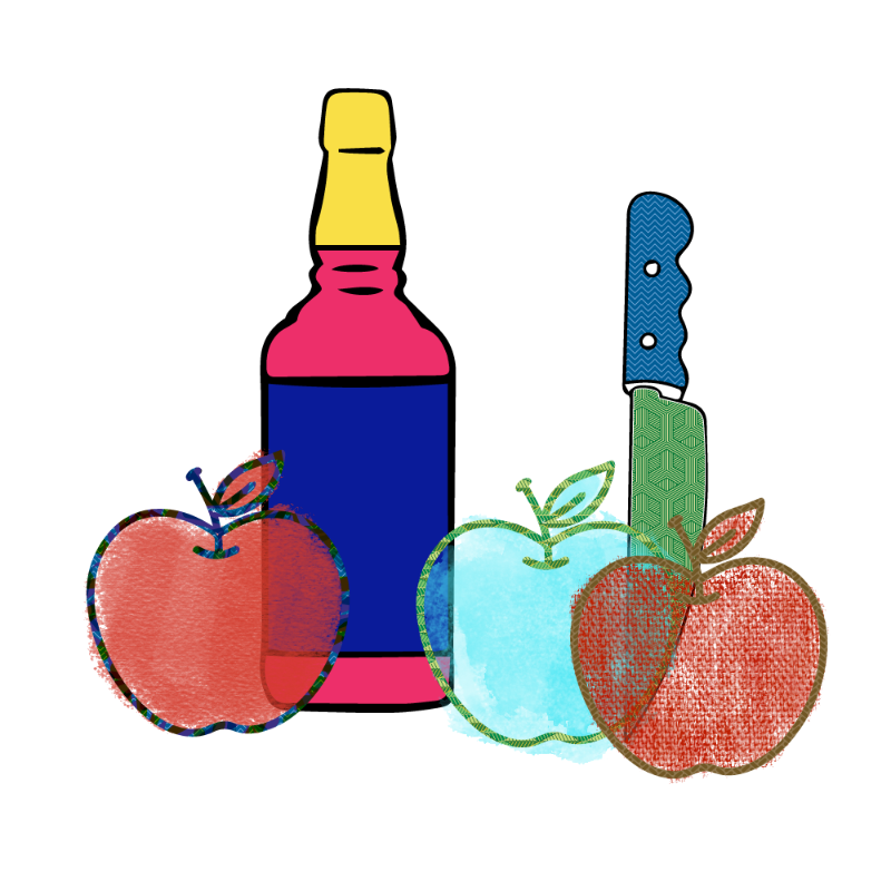 bottle and apples #149 static NFT preview