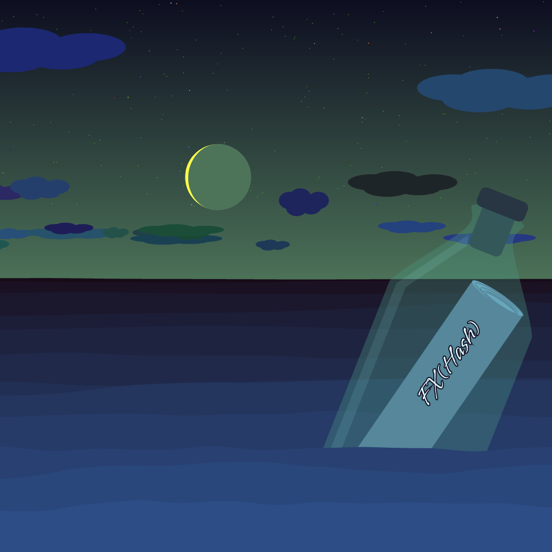 message in the bottle #55 static NFT preview