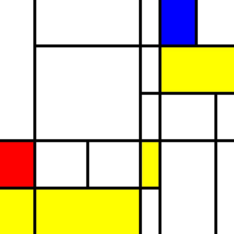 compositioninredblueandyellow.art, (NFT) #112 static token preview