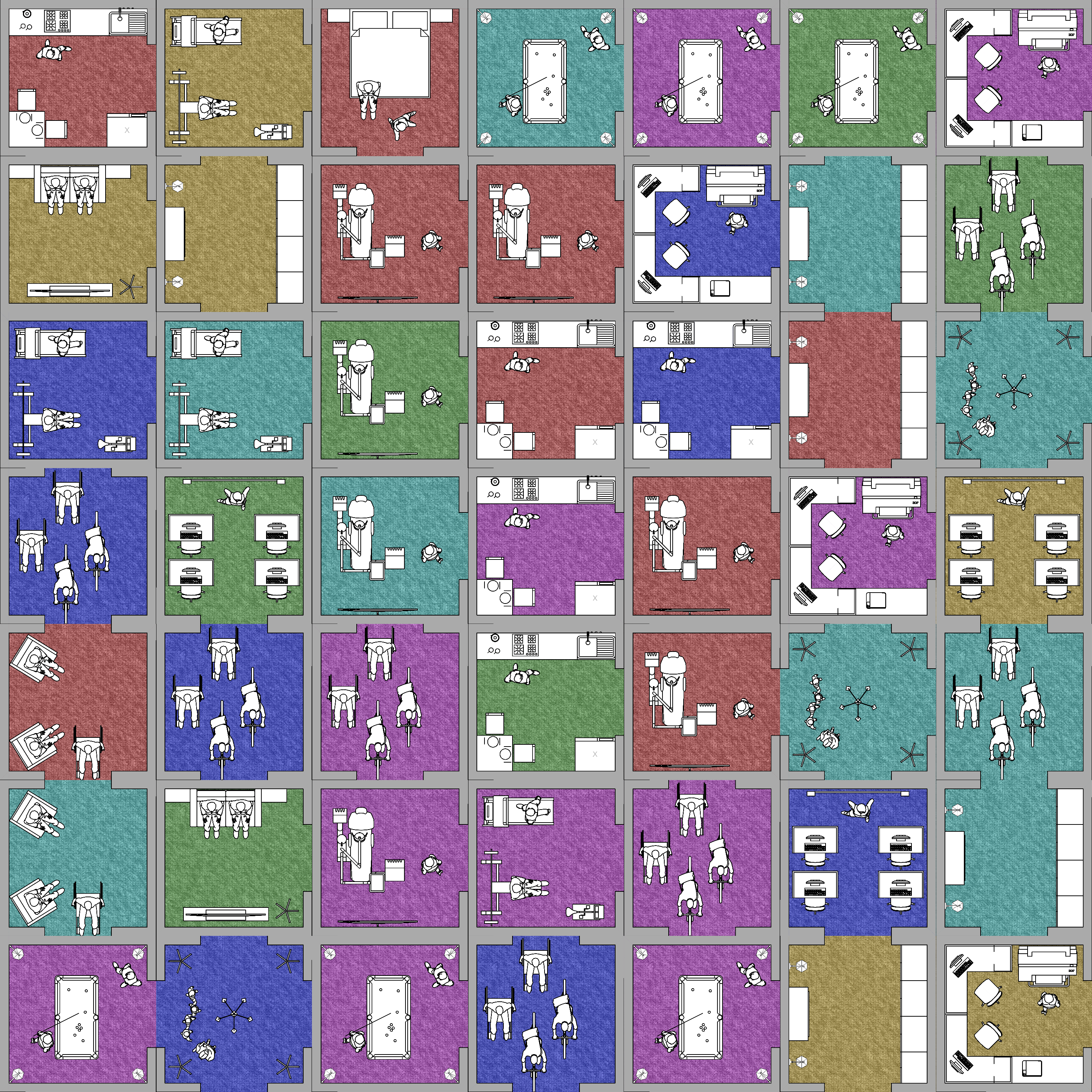 Harlequin block building #50 static NFT preview