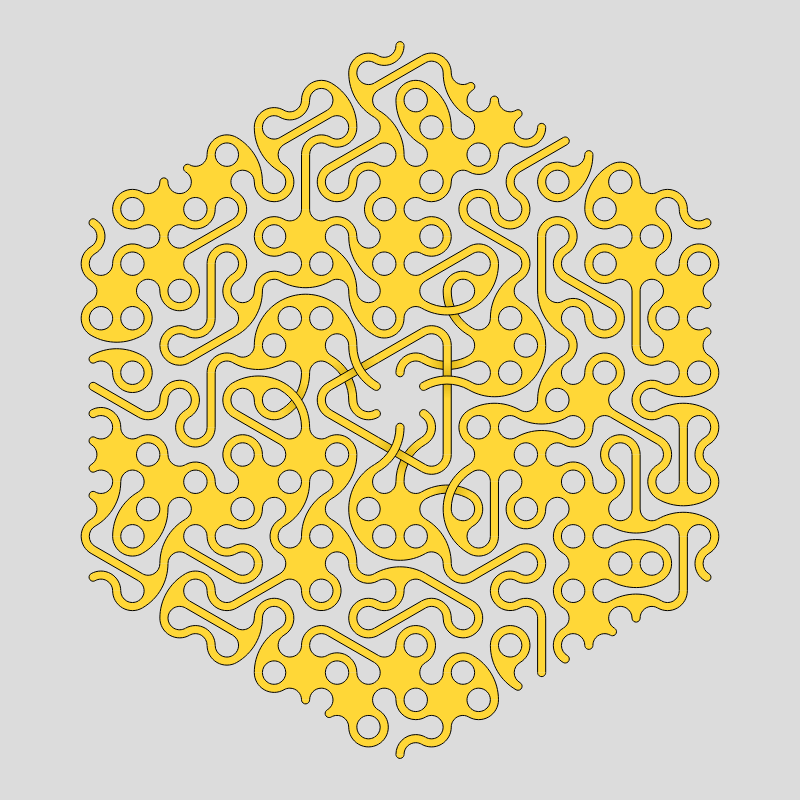 Truchet Threefold Symmetry #74 static token preview