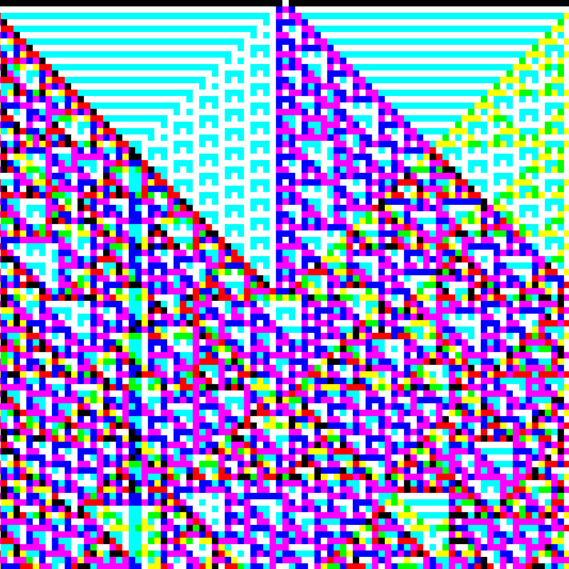 RGB Elementary Cellular Automaton #490 static token preview
