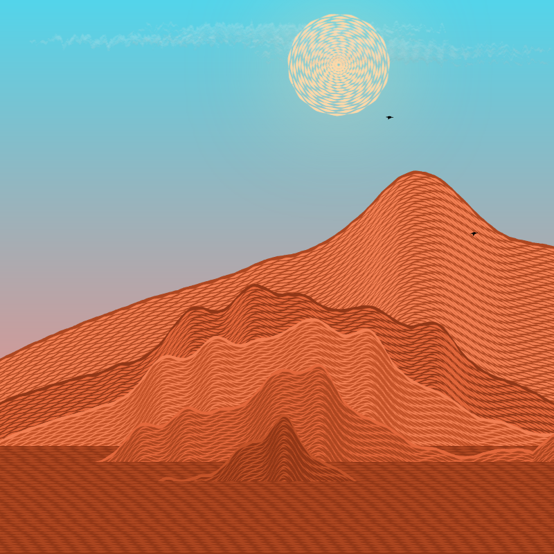 Painted Mountain Sunset #80 static token preview