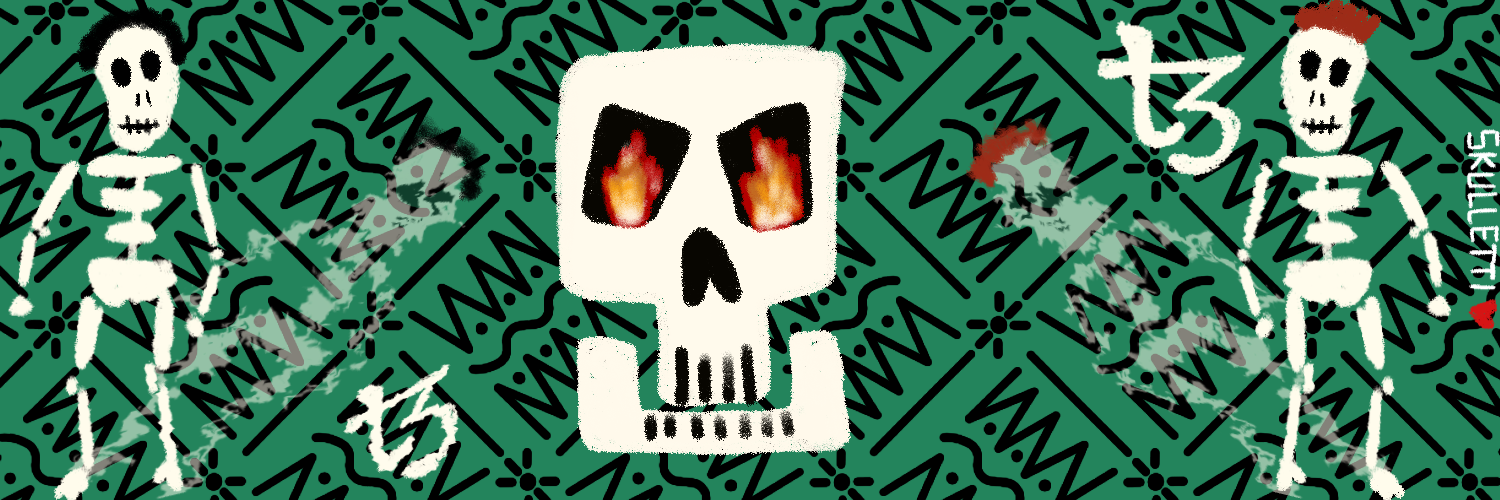 SKULLETTI TWITTER BANNER #419 static NFT preview