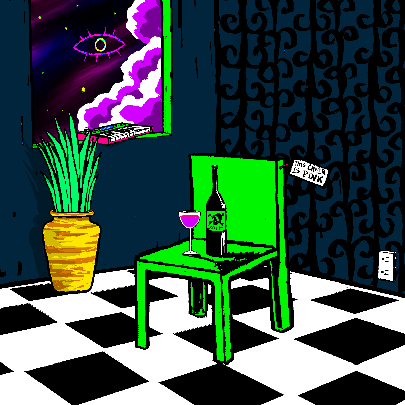 pink chair in the blue room #108 static token preview